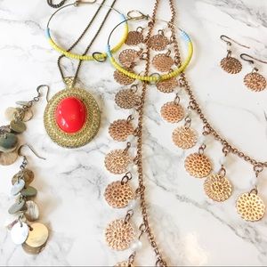 2 FOR $15!!! 2 Necklace, 3 Pair Earrings Bundle